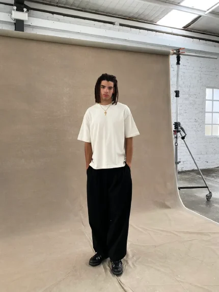 2Sweats Collective Signature Blank T Shirt Stone (1)