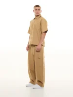 Sweats Collective Cargo Ss Shirt Tan (1)