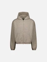 Sweats Collective Checkered Zip Up Hoodie CreamBlack (9)