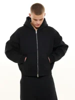 Sweats Collective Cozy Zip UP Hoodie Black (5)
