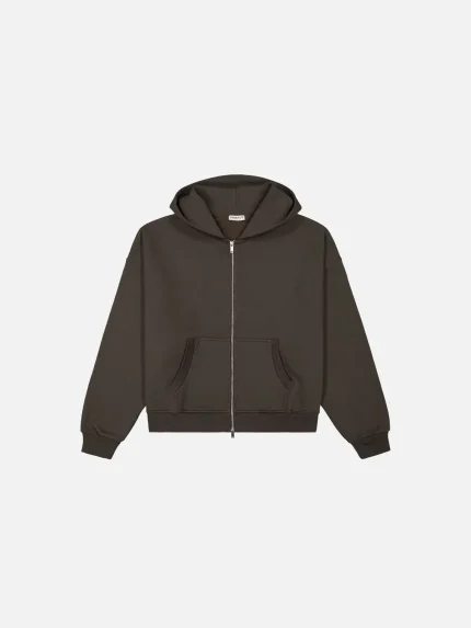 Sweats Collective Cozy Zip UP Hoodie Coffee (4)