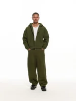 Sweats Collective Cozy Zip UP Hoodie Militant (2)