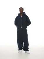Sweats Collective Cozy Zip UP Hoodie Navy (1)
