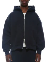 Sweats Collective Cozy Zip UP Hoodie Navy (3)