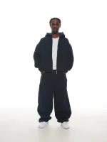 Sweats Collective Cozy Zip UP Hoodie Navy (4)
