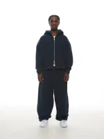 Sweats Collective Cozy Zip UP Hoodie Navy (6)