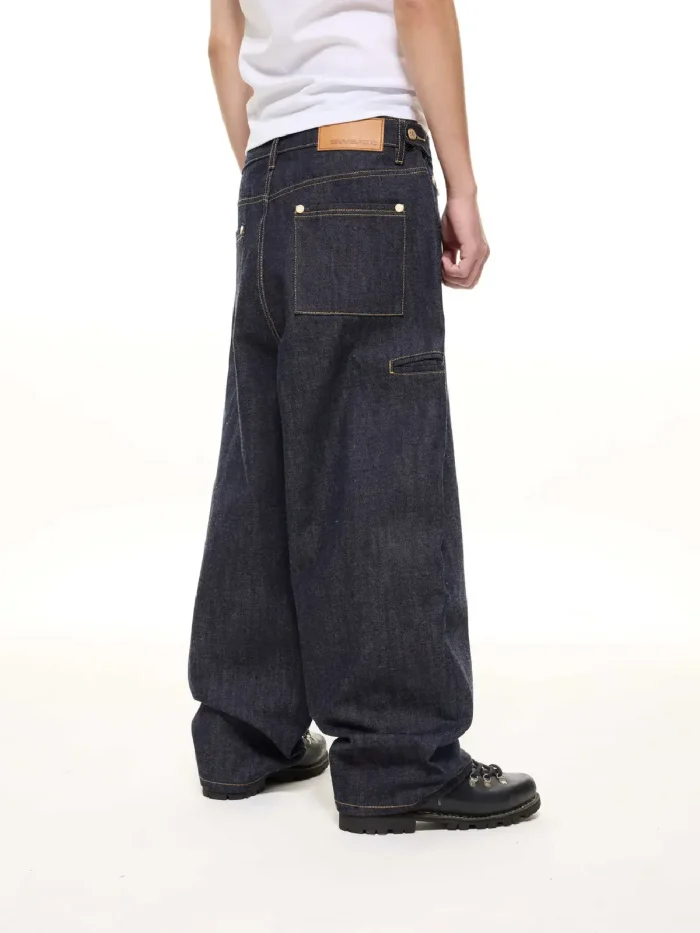 メンズ sweats denim baggy jeans indigo