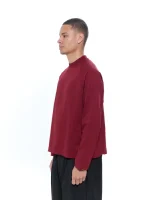 Sweats Collective Long Sleeve T Shirt Burgundy (4)