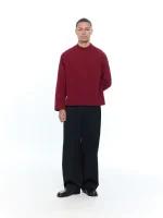 Sweats Collective Long Sleeve T Shirt Burgundy (5)