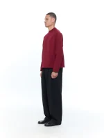 Sweats Collective Long Sleeve T Shirt Burgundy (6)