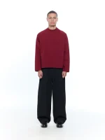 Sweats Collective Long Sleeve T Shirt Burgundy (7)