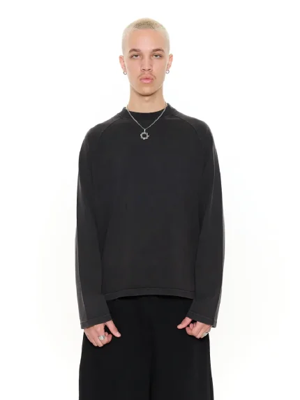 Sweats Collective Long Sleeve T Shirt Washed Black (7)