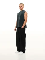 Sweats Collective Muscle Tee Washed Black (4)