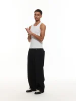 Sweats Collective Pleated Pant Black (2)
