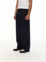 Sweats Collective Pleated Pant Navy (4)