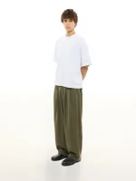 Sweats Collective Pleated Pant Olive (2)