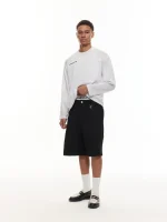 Sweats Collective Pleated Shorts Black (1)
