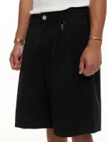 Sweats Collective Pleated Shorts Black (4)