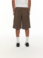 Sweats Collective Pleated Shorts Brown (3)