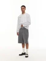 Sweats Collective Pleated Shorts Grey (3)
