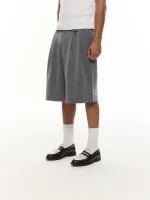 Sweats Collective Pleated Shorts Grey (4)