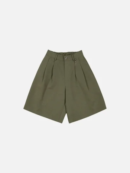 Sweats Collective Pleated Shorts Olive (2)
