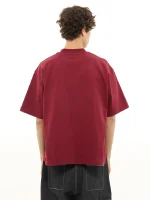 Sweats Collective Signature Blank T Shirt Burgundy (1)