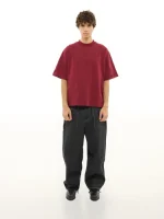 Sweats Collective Signature Blank T Shirt Burgundy (3)