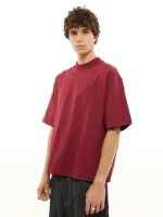Sweats Collective Signature Blank T Shirt Burgundy (4)