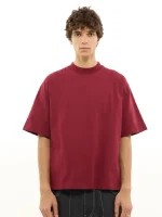 Sweats Collective Signature Blank T Shirt Burgundy (5)